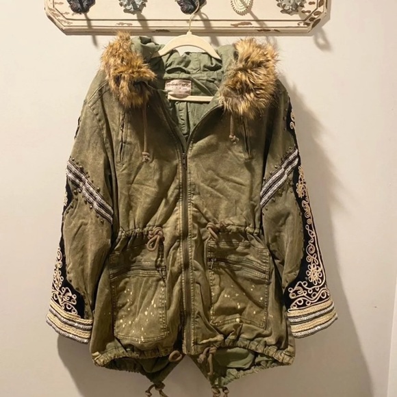NWOT RARE! Free People Golden Quills Parka - Picture 12 of 14